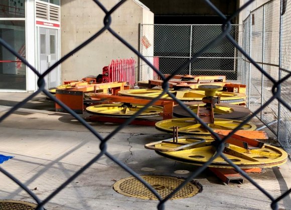 We can do better than this: RIOC's Disgraceful Neglect of Motorgate Public Space RIVAA launched a muscular effort to get RIOC to move the old Tram pulleys indoors as installations to improve the Atrium but got nowhere.